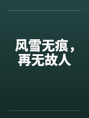 风雪无痕，再无故人