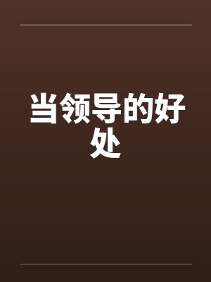 当领导的好处 当领导的好处